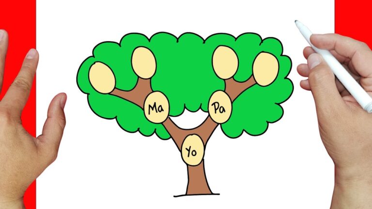 Dibujos de árboles genealógicos para colorear